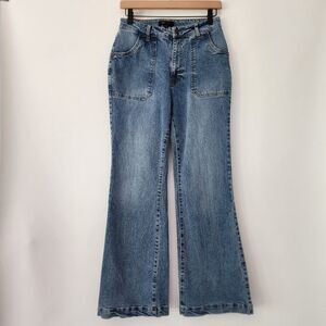 Frye Front Pocket‎ Flare Jeans Vintage Wash Blue womens size 27